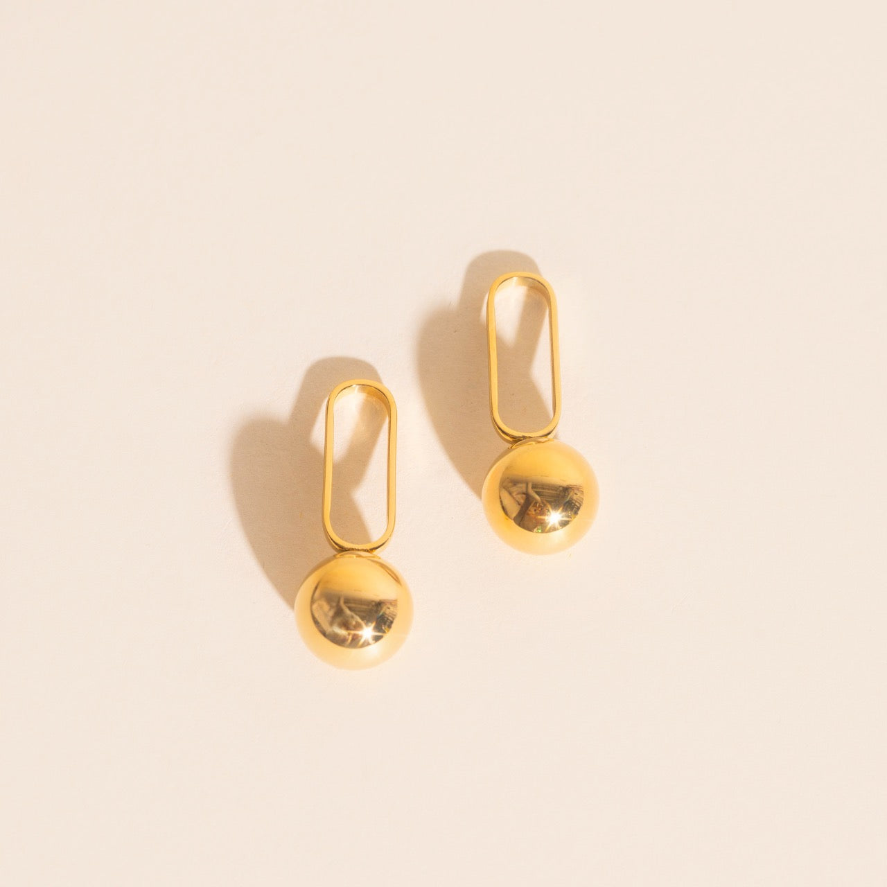 Ball Drop Chunky Huggie Hoop Charms