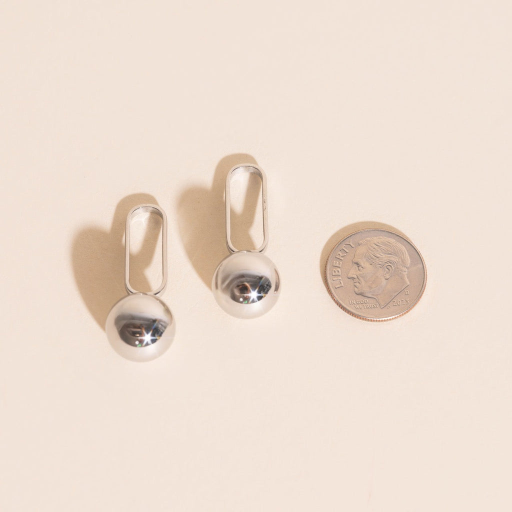 Ball Drop Chunky Huggie Hoop Charms