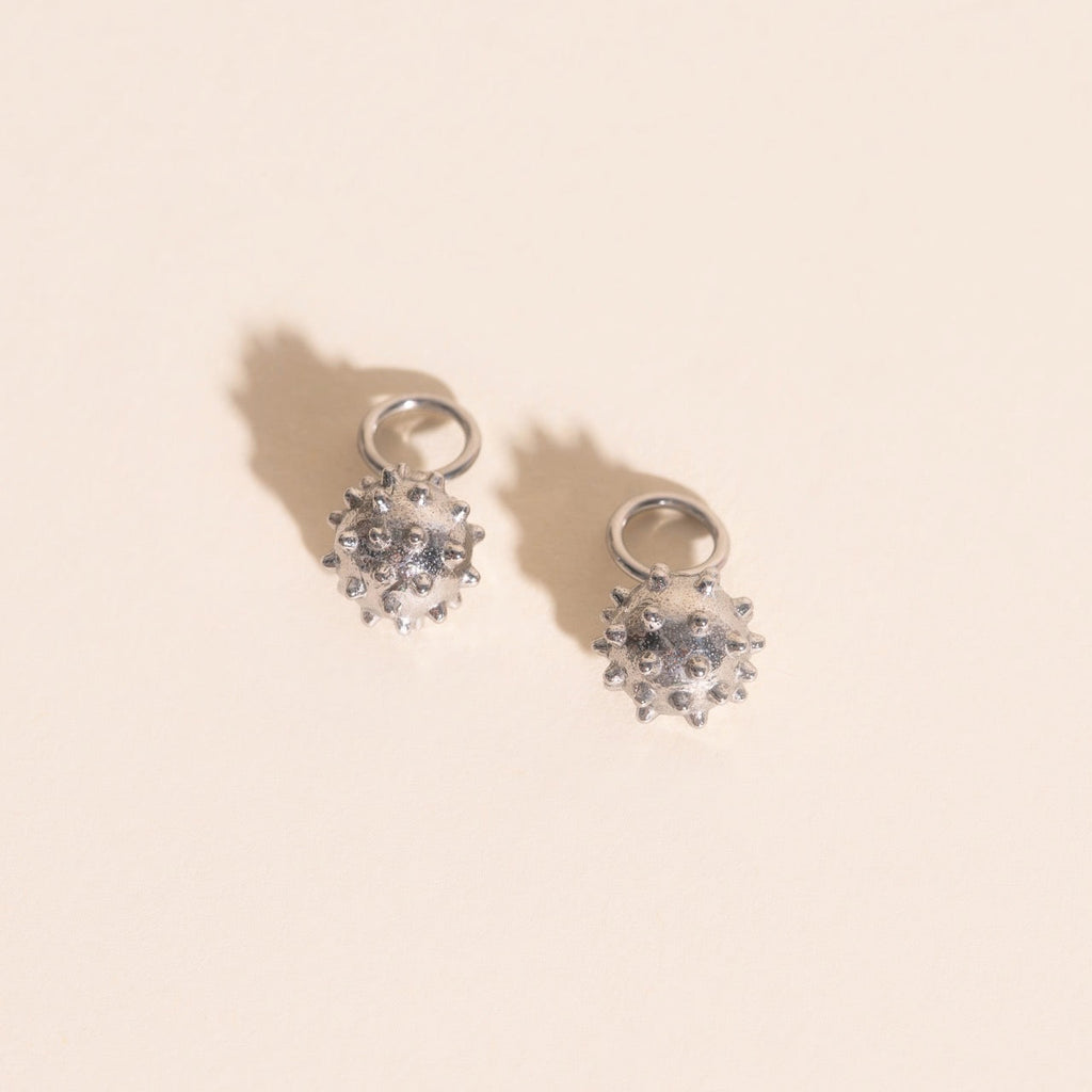 Spike Ball Chunky Huggie Hoop Charms