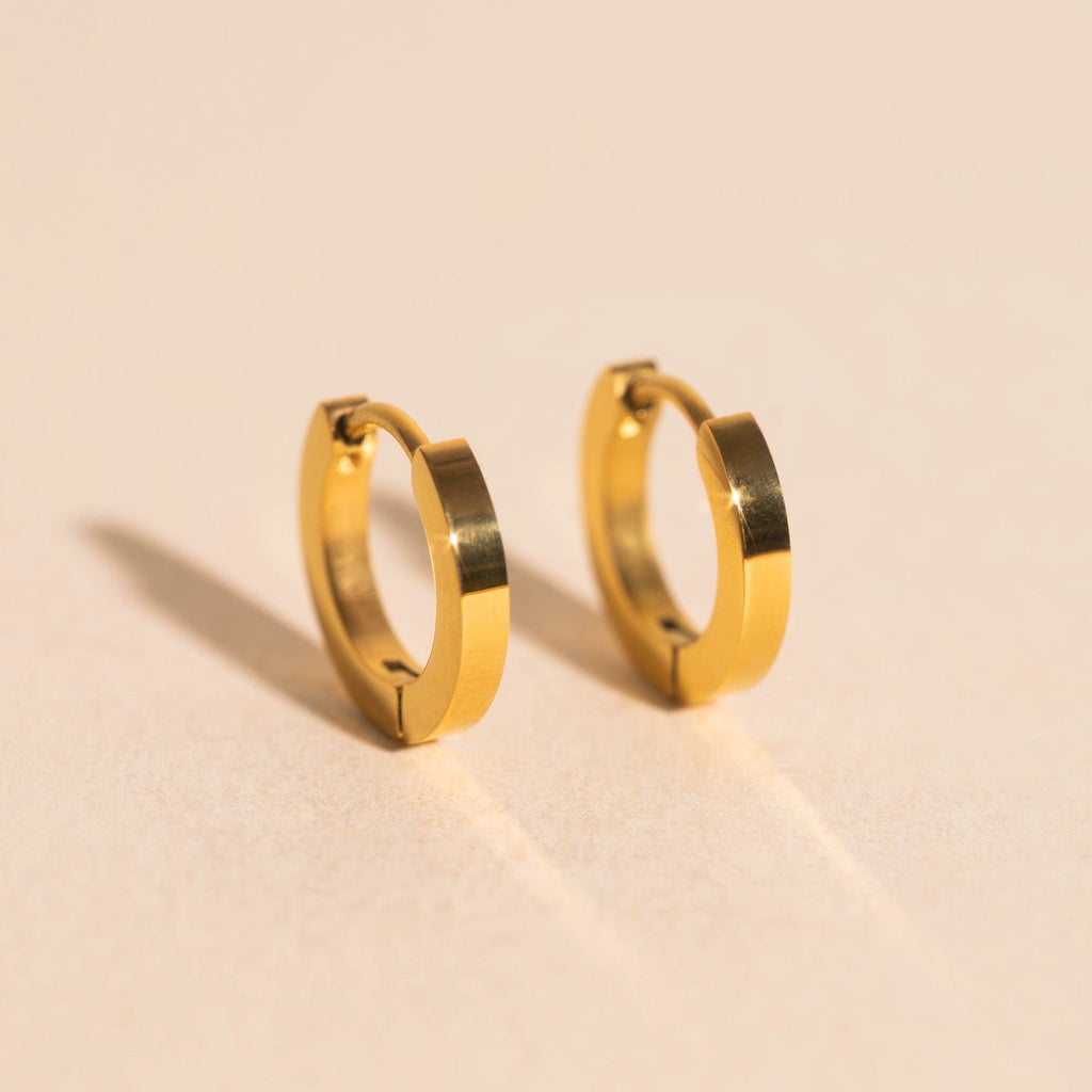 Smooth Huggie Hoop Earrings