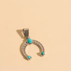 Turquoise Horseshoe Necklace Charm by Oh Clementine