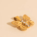Butterfly Crystal Necklace Charm by Oh Clementine