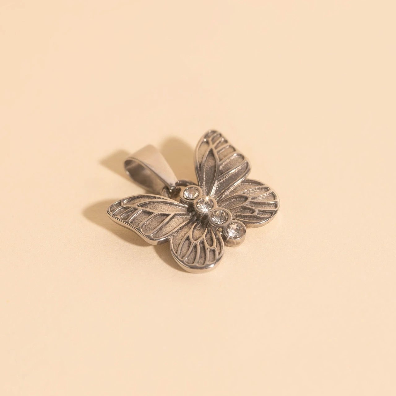 Butterfly Crystal Necklace Charm by Oh Clementine