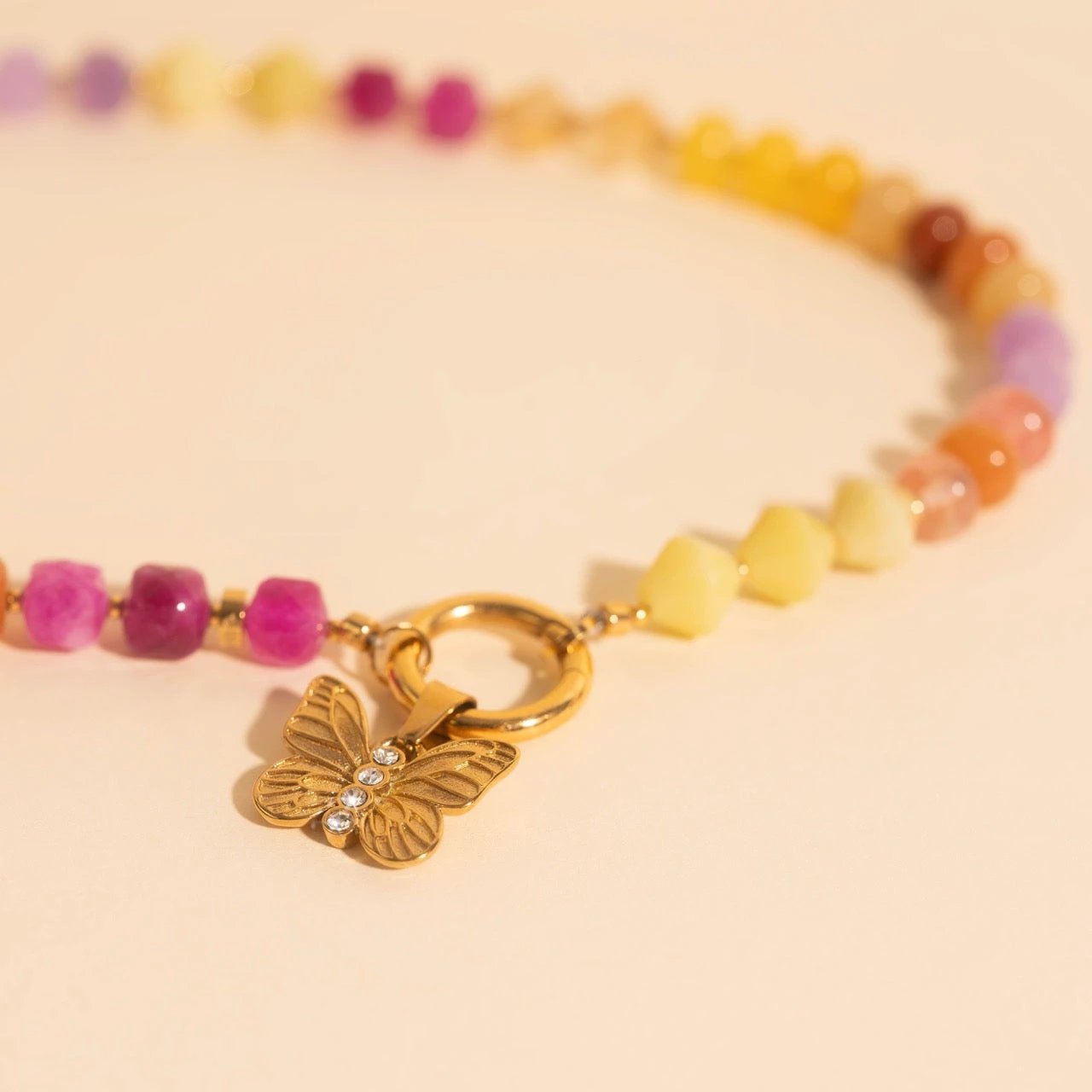 Butterfly Crystal Necklace Charm by Oh Clementine