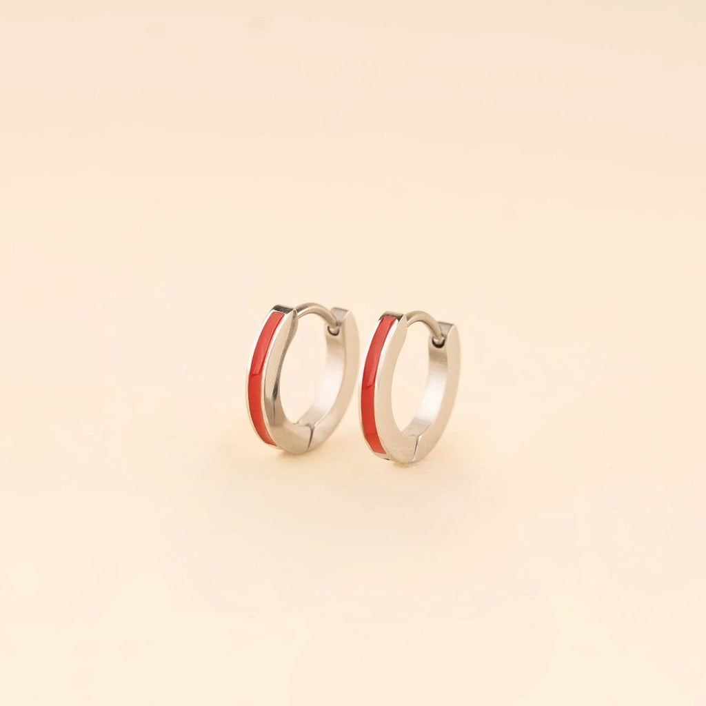 Color Huggie Hoop Earrings by Oh Clementine