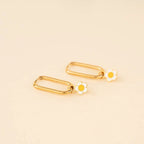 White Flower Huggie Hoop Charms by Oh Clementine
