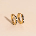 Zebra-print Huggie Hoop Earrings