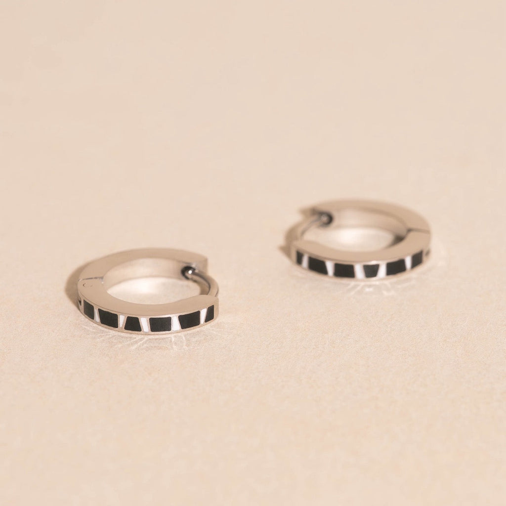 Zebra-print Huggie Hoop Earrings
