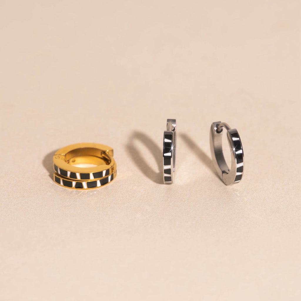 Zebra-print Huggie Hoop Earrings