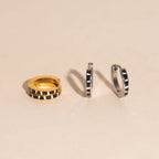 Zebra-print Huggie Hoop Earrings