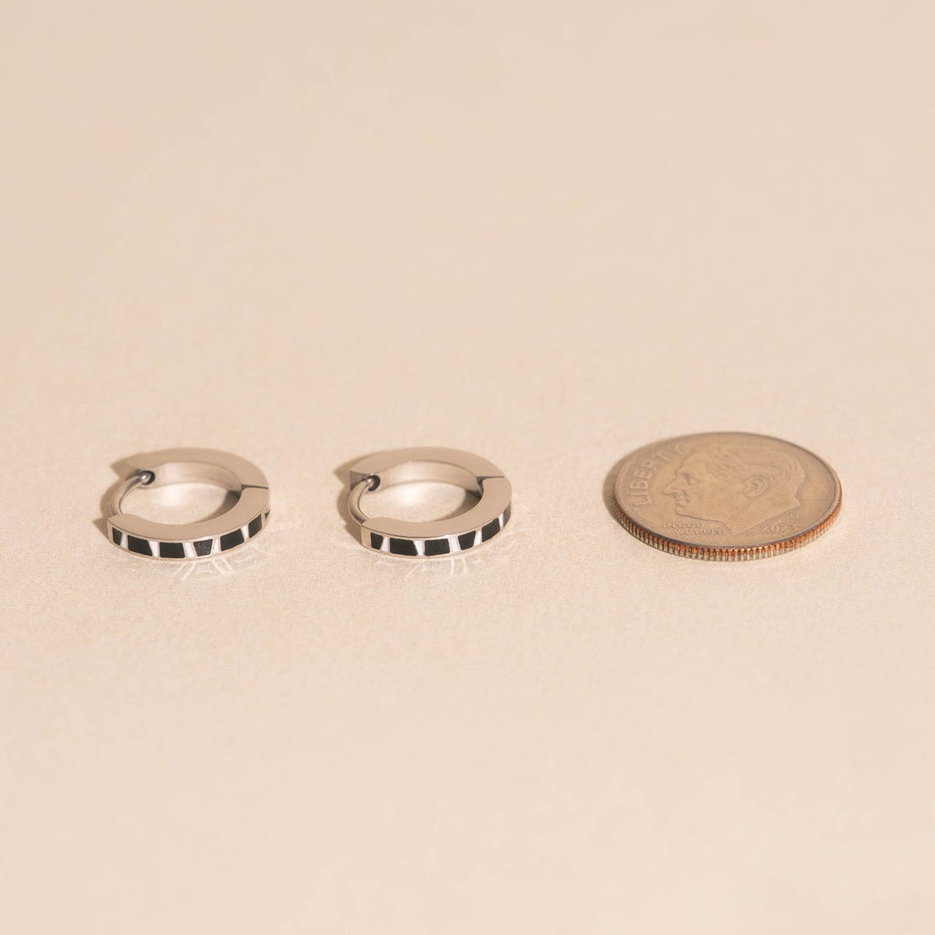 Zebra-print Huggie Hoop Earrings
