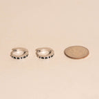 Zebra-print Huggie Hoop Earrings