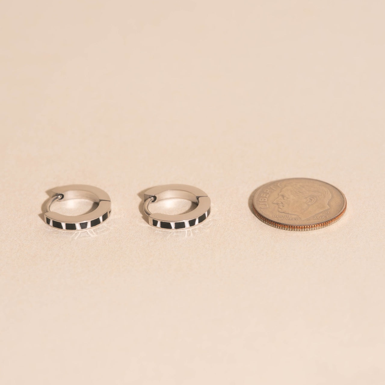 Zebra-print Huggie Hoop Earrings
