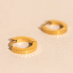 Textured Huggie Hoop Earrings