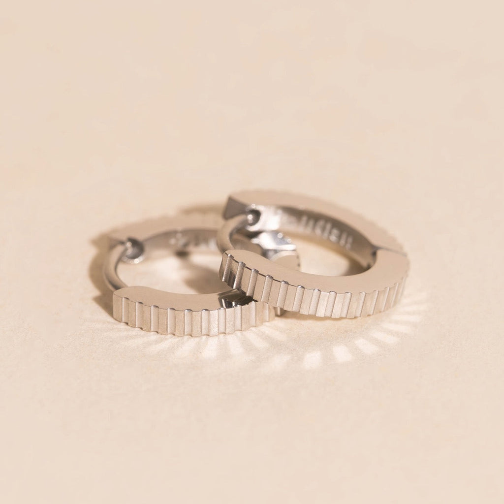 Textured Huggie Hoop Earrings