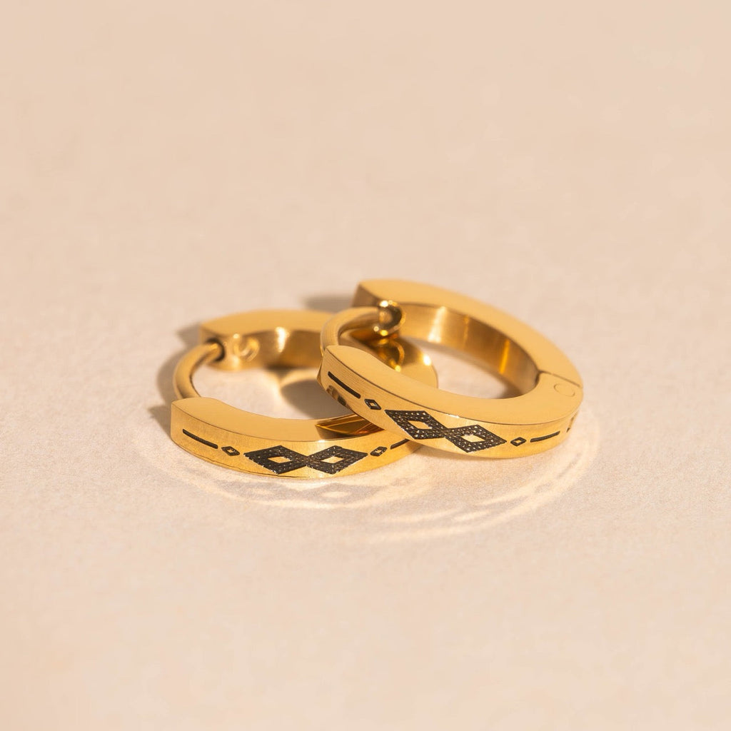 Southwest Huggie Hoop Earrings