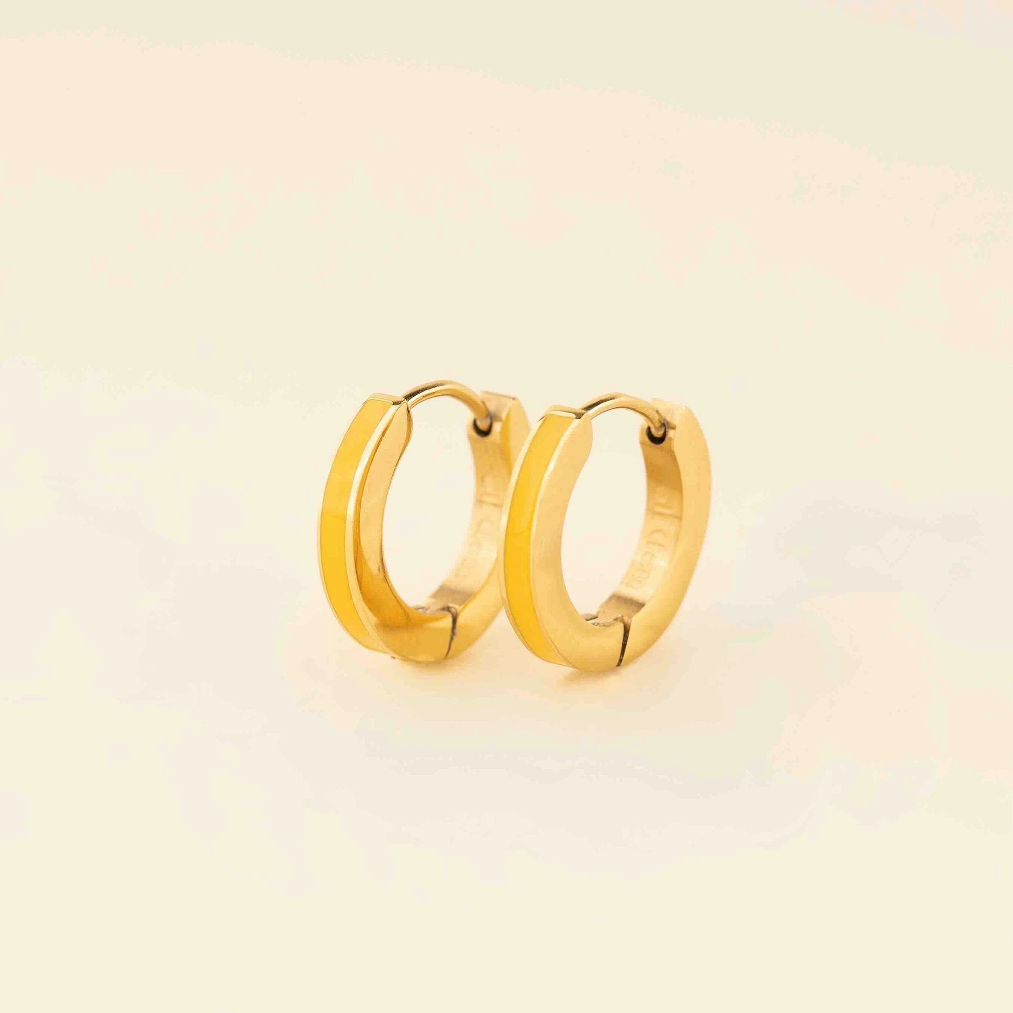 Color Huggie Hoop Earrings by Oh Clementine