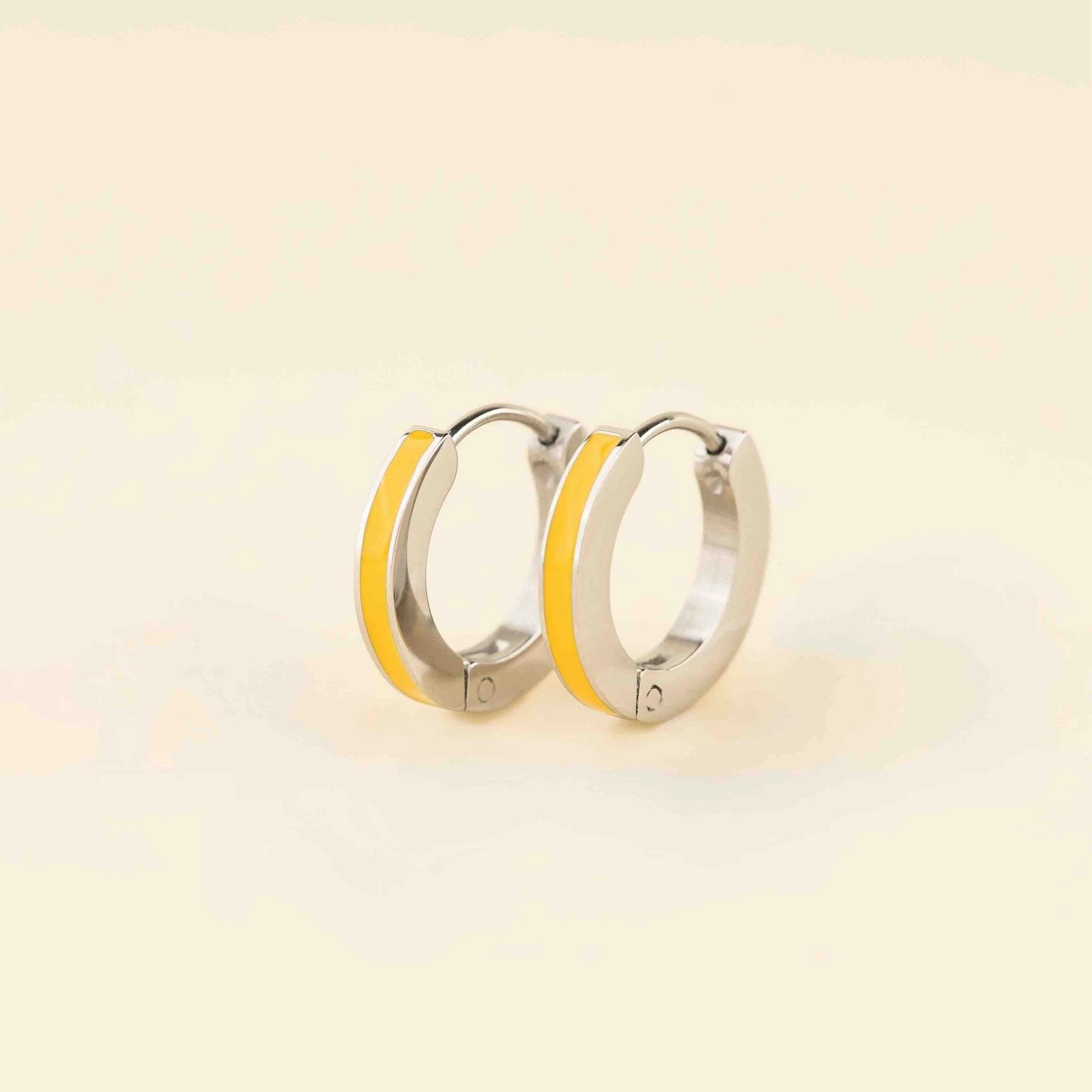 Color Huggie Hoop Earrings by Oh Clementine