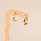 Celestial Oblong 3D Huggie Hoop Earrings by Oh Clementine