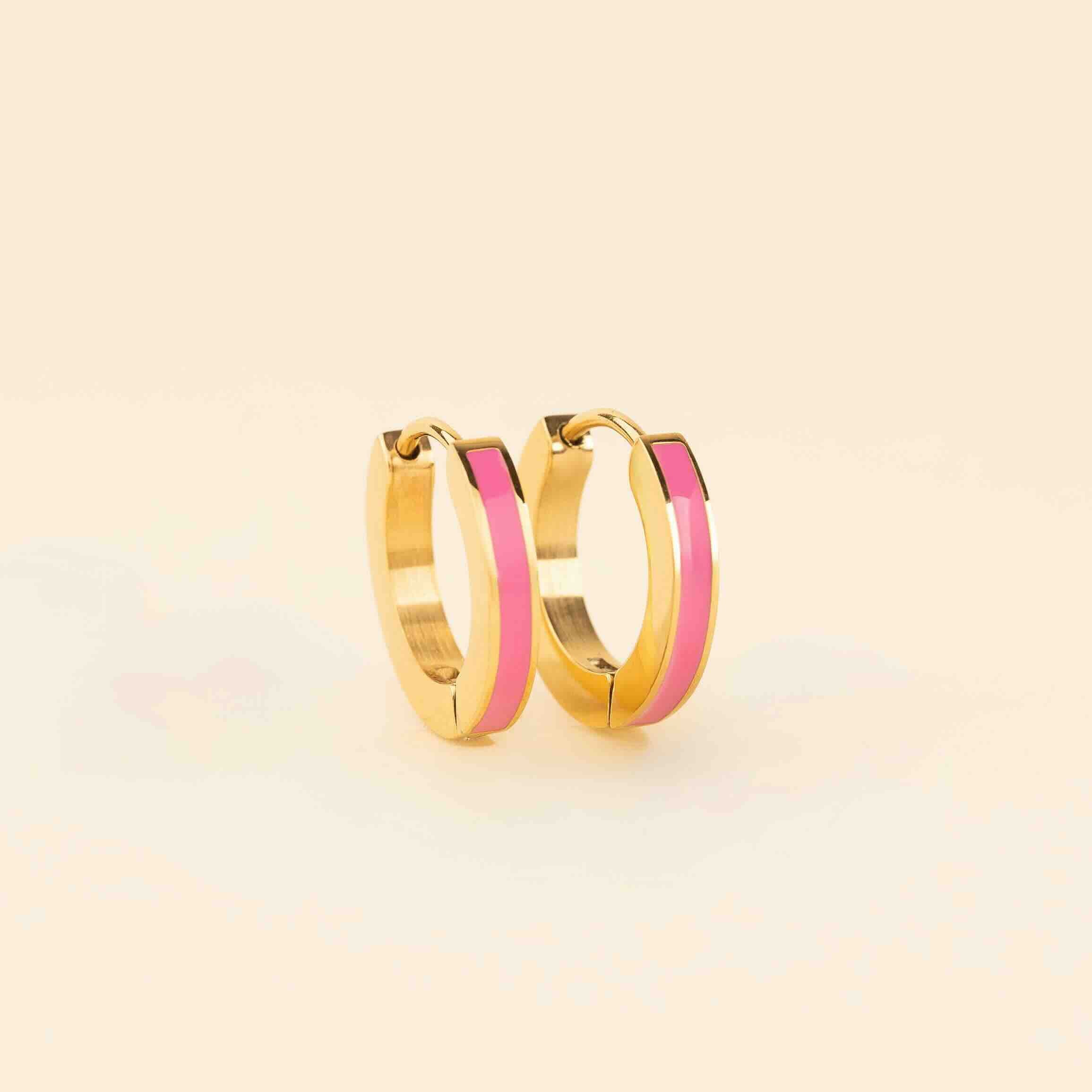Color Huggie Hoop Earrings