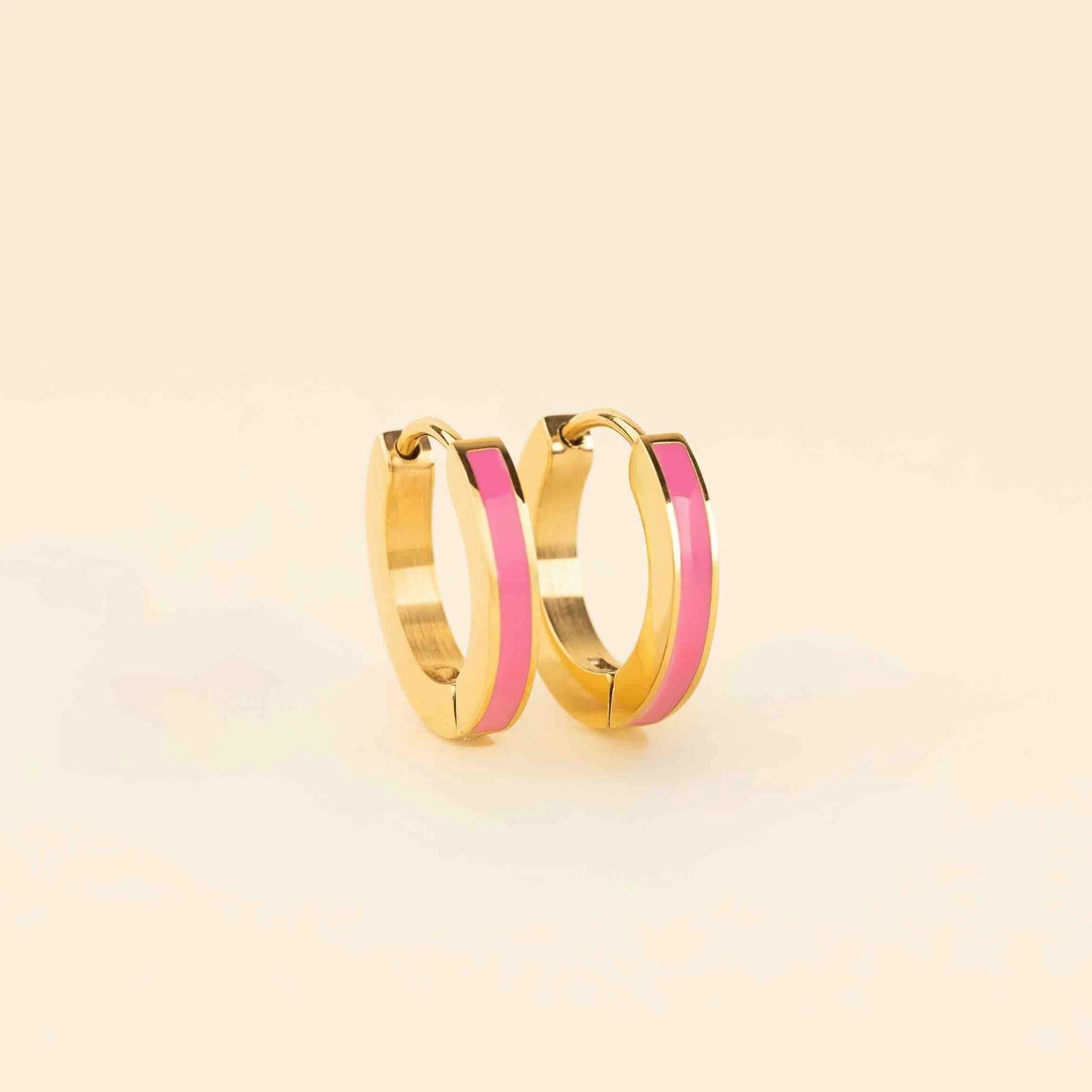 Color Huggie Hoop Earrings by Oh Clementine