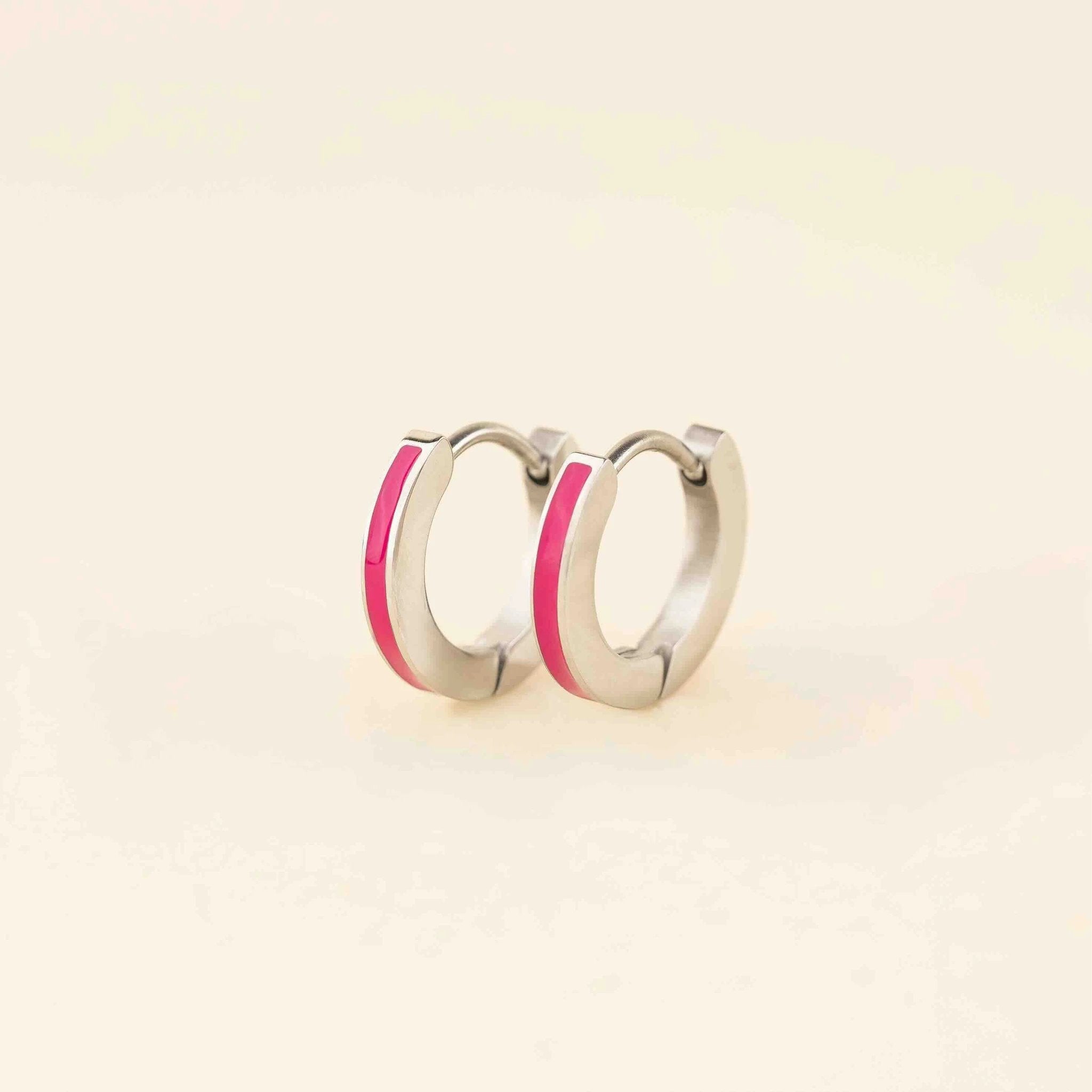 Color Huggie Hoop Earrings by Oh Clementine