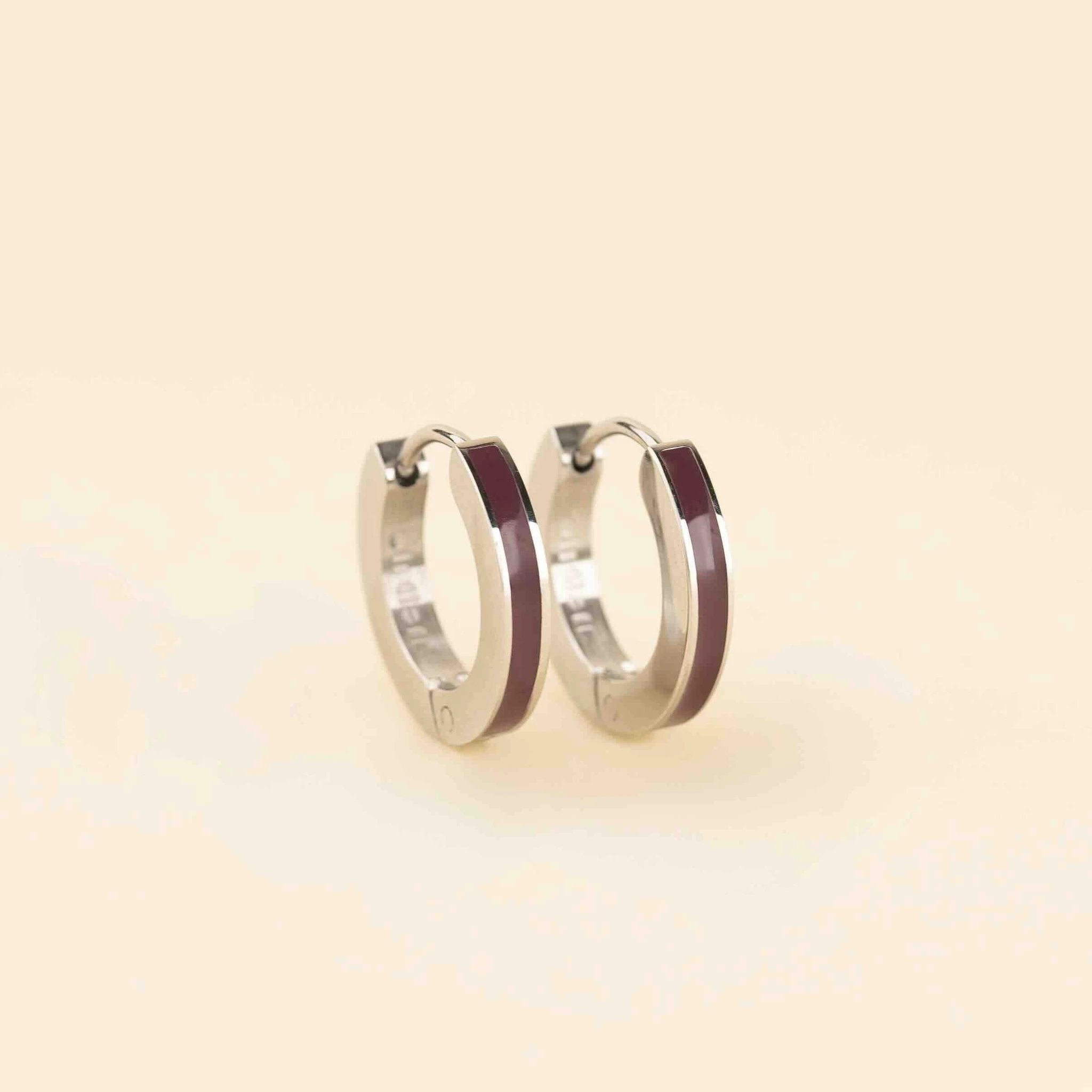 Color Huggie Hoop Earrings by Oh Clementine