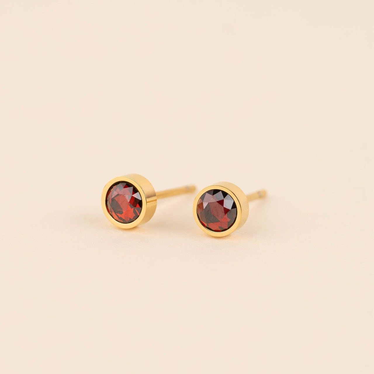 January Birthstone Stud Earrings