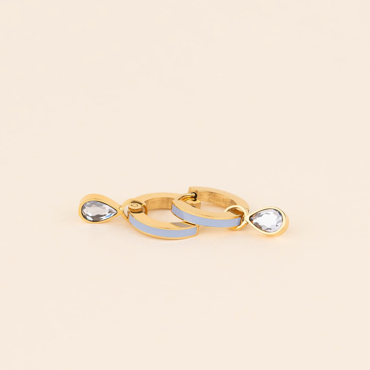 June Birthstone Huggie Hoop Charms