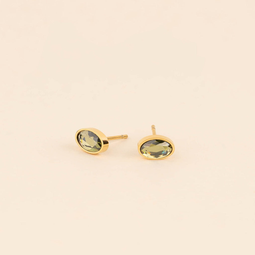 August Birthstone Stud Earrings