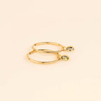 August Birthstone Huggie Hoop Charms by Oh Clementine