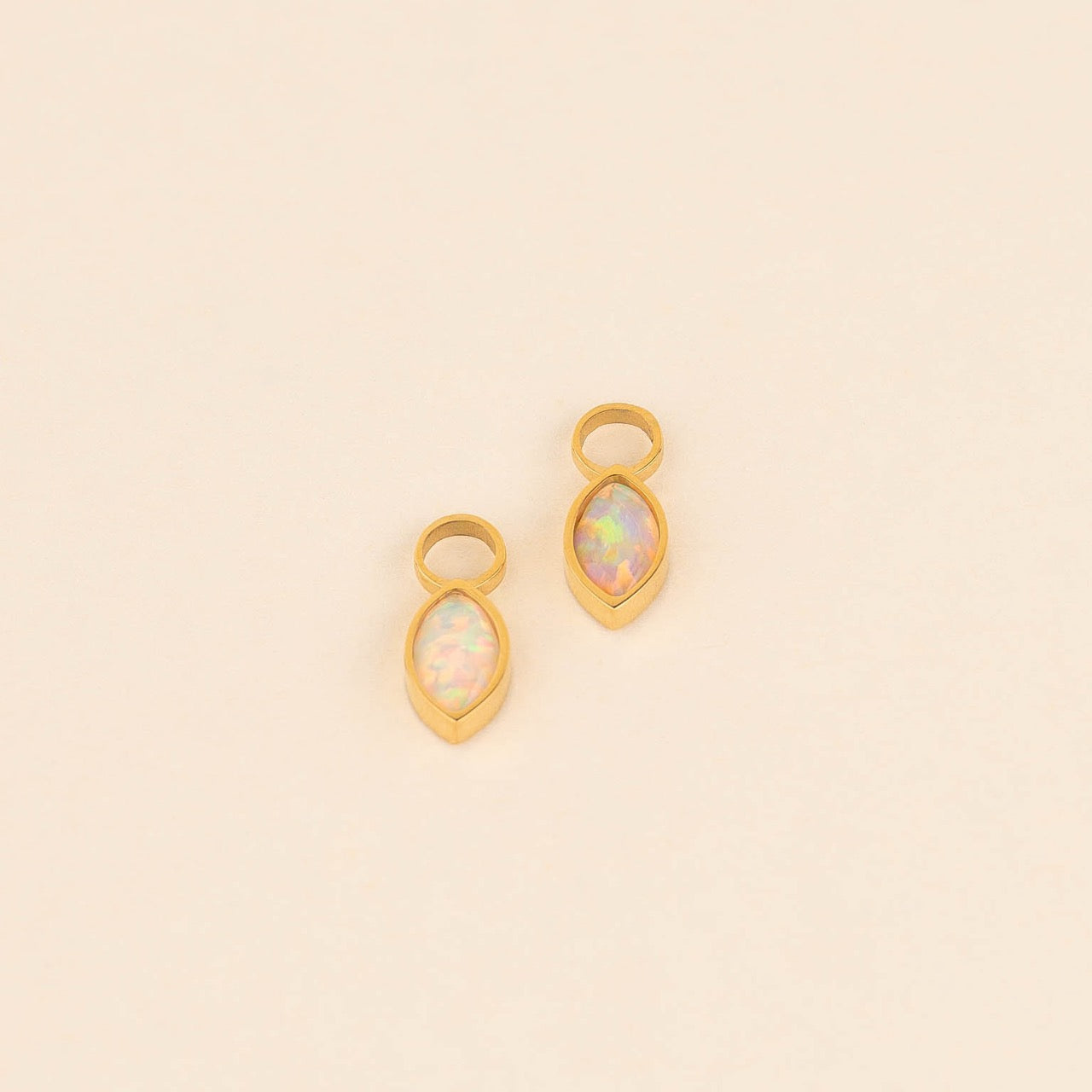 October Birthstone Huggie Hoop Charms