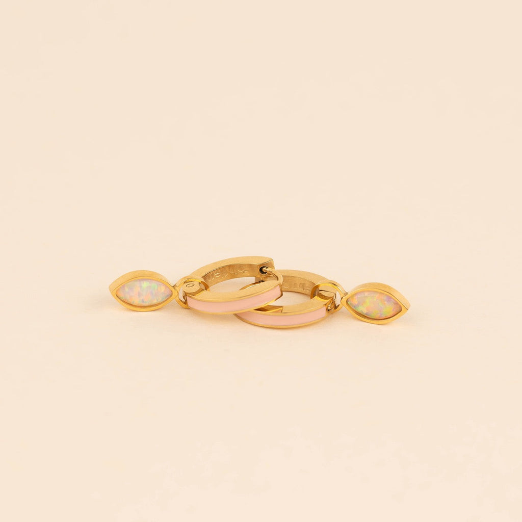 October Birthstone Huggie Hoop Charms