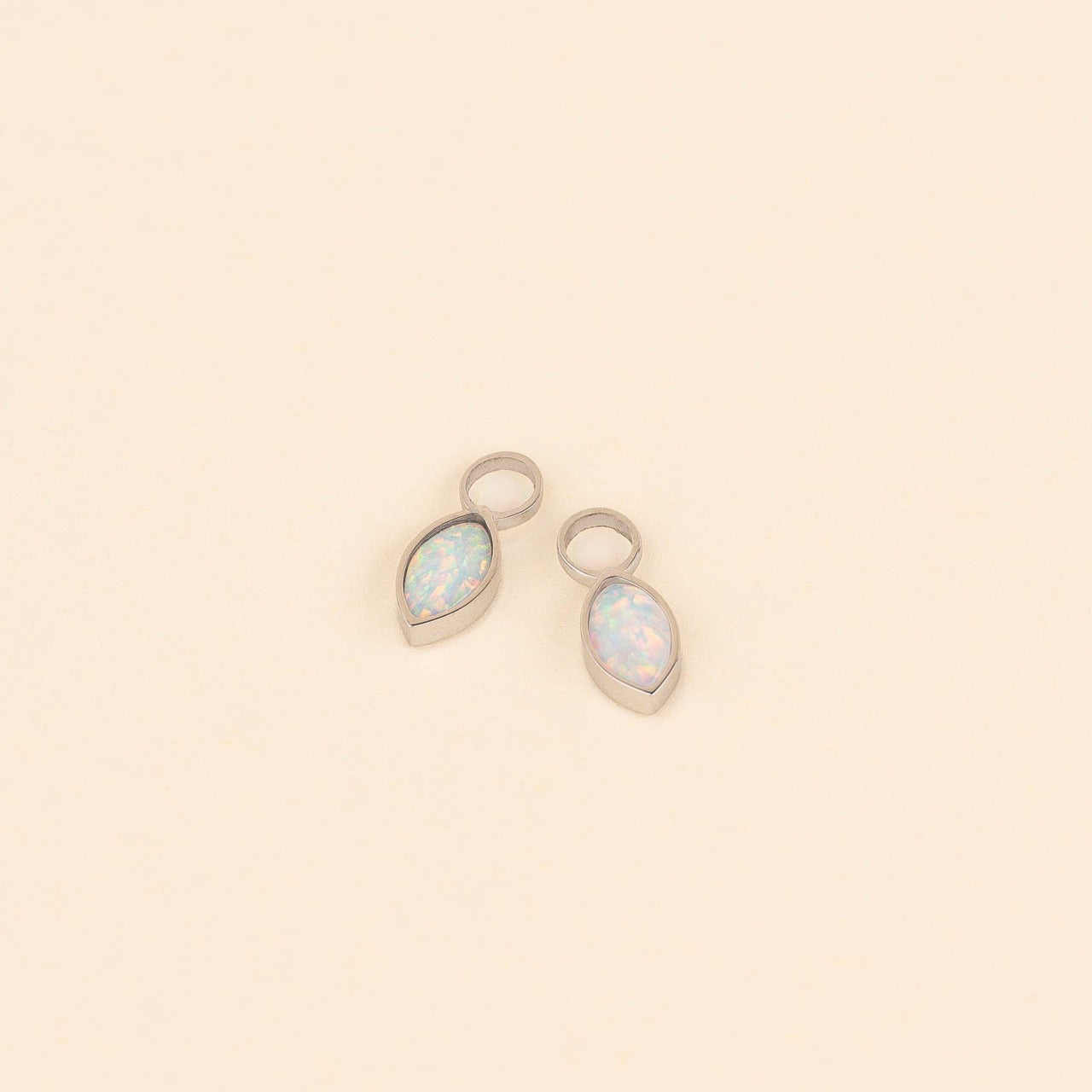 October Birthstone Huggie Hoop Charms