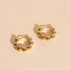 Bubble Chunky Rounded Huggie Hoop Earrings by Oh Clementine