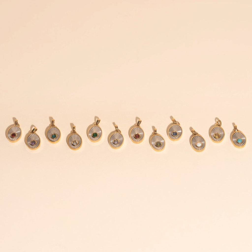 September Birthstone Necklace Charm