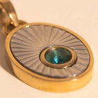 March Birthstone Necklace Charm by Oh Clementine
