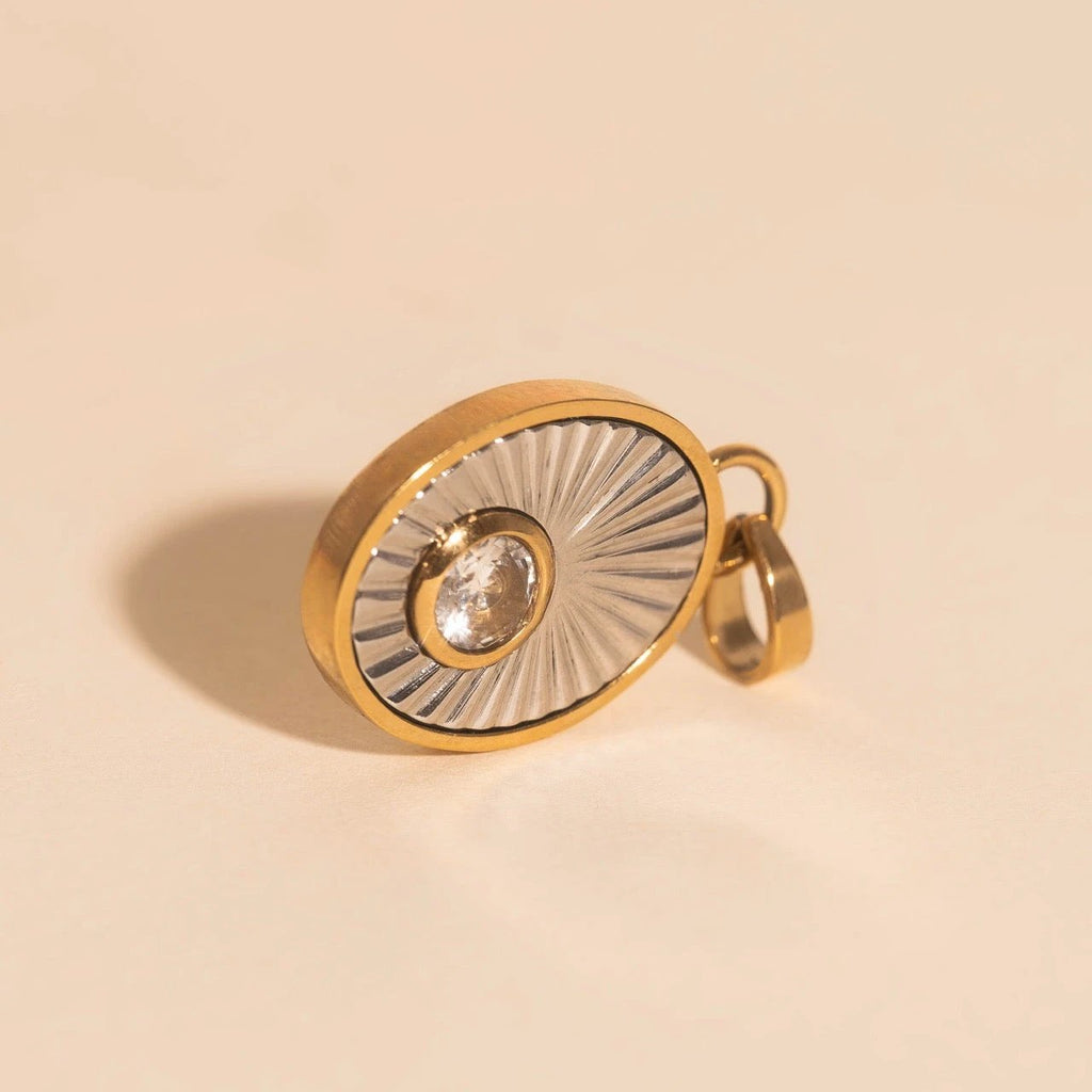 April Birthstone Necklace Charm by Oh Clementine