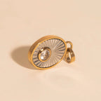 April Birthstone Necklace Charm by Oh Clementine