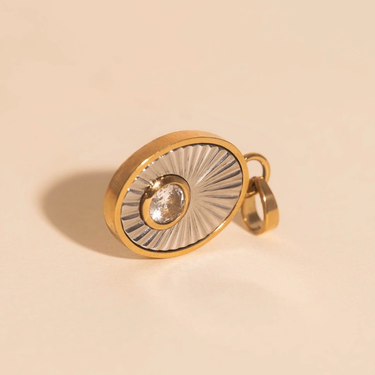 April Birthstone Necklace Charm by Oh Clementine