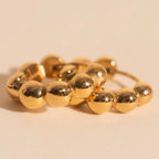 Bubble Chunky Rounded Huggie Hoop Earrings by Oh Clementine