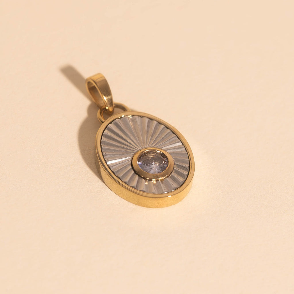 June Birthstone Necklace Charm