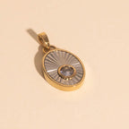 June Birthstone Necklace Charm by Oh Clementine