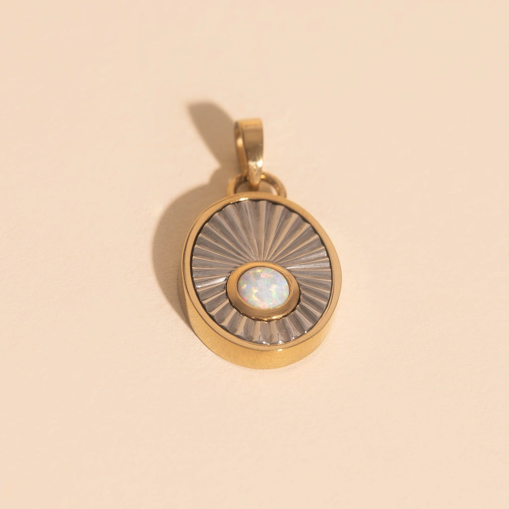 October Birthstone Necklace Charm