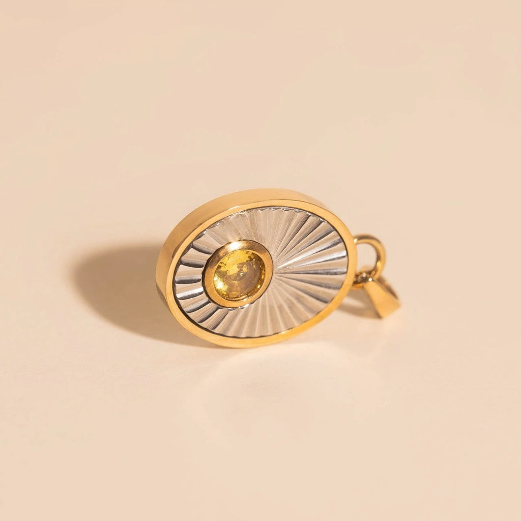 November Birthstone Necklace Charm by Oh Clementine