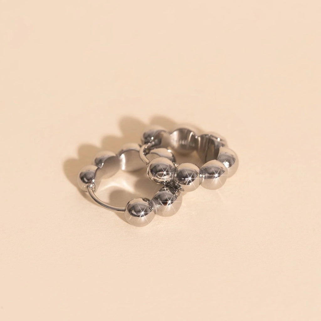 Bubble Chunky Rounded Huggie Hoop Earrings by Oh Clementine