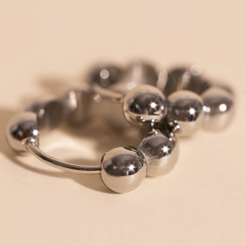 Bubble Chunky Rounded Huggie Hoop Earrings