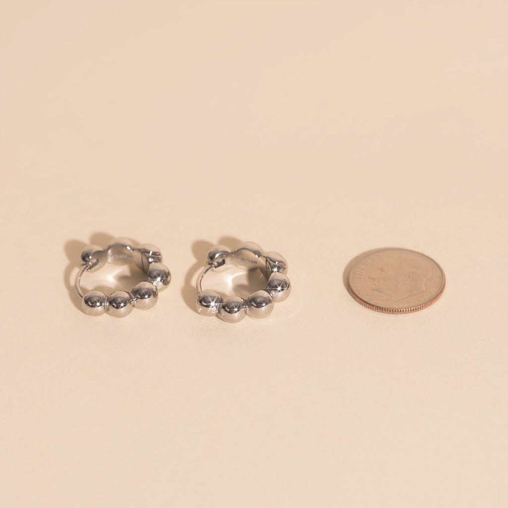 Bubble Chunky Rounded Huggie Hoop Earrings