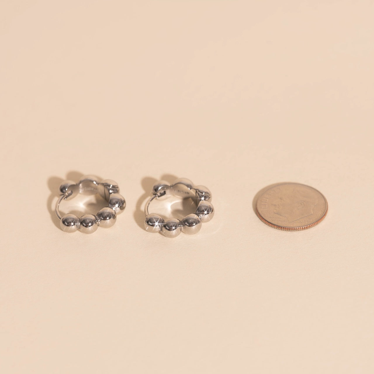 Bubble Chunky Rounded Huggie Hoop Earrings