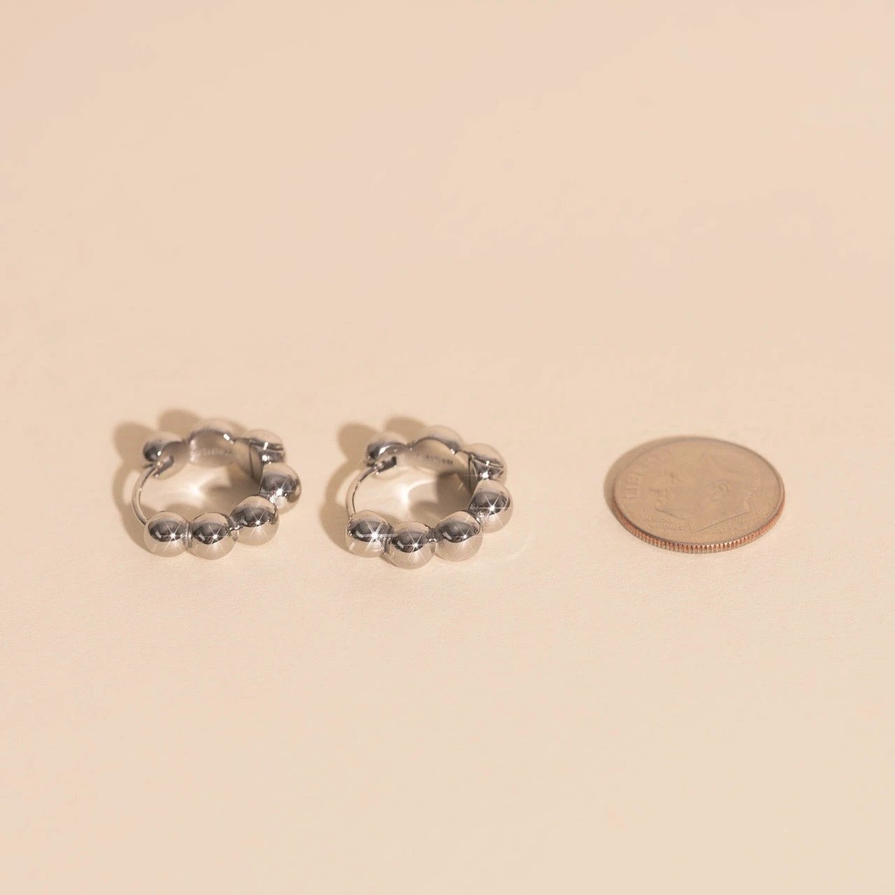 Bubble Chunky Rounded Huggie Hoop Earrings by Oh Clementine